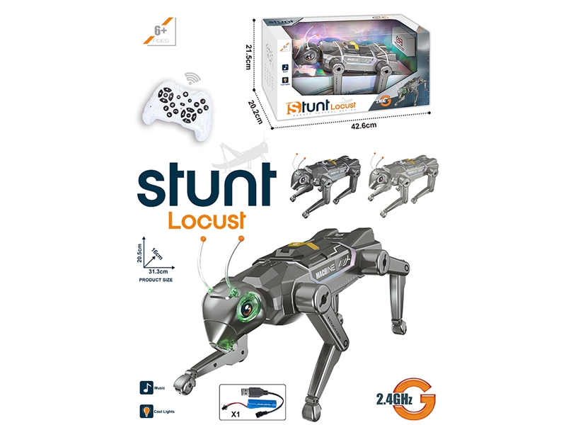 2.4G R/C STUNT LOCUST W/LIGHT & MUSIC - HP1252337