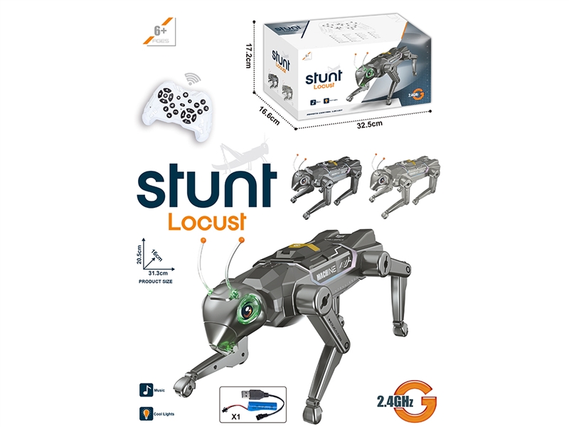 2.4G R/C STUNT LOCUST W/LIGHT & MUSIC - HP1252338