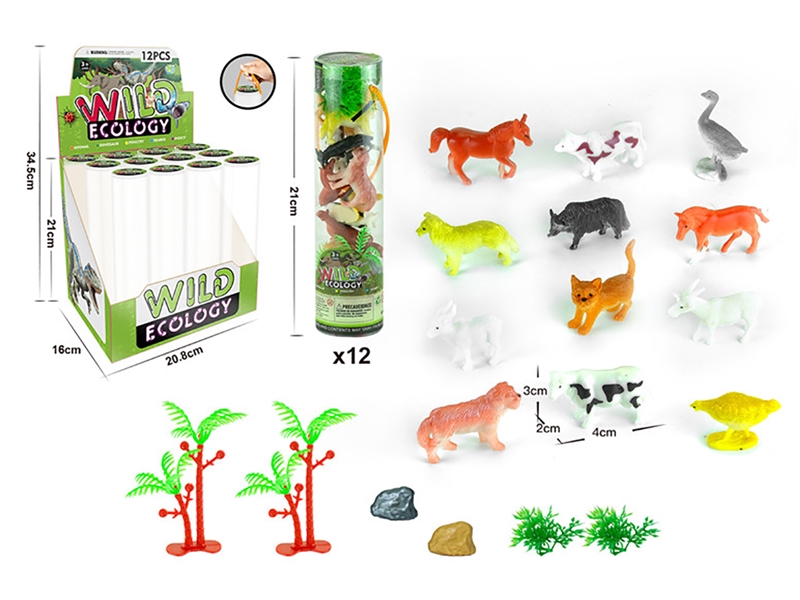 ANIMAL SET 18PCS，12PCS/DISPLAY BOX - HP1252342