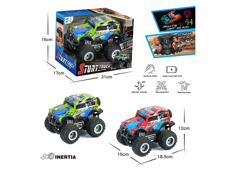 FRICTION STUNT CAR W/LIGHT & MUSIC - HP1252520