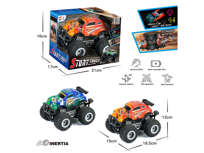 FRICTION STUNT CAR W/LIGHT & MUSIC - HP1252523