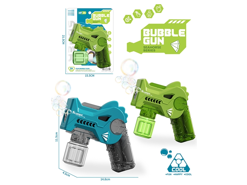 B/O BUBBLE GUN W/LIGHT,50ml,2COLOURS - HP1252711