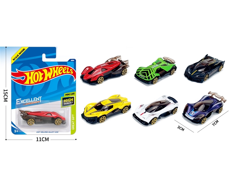 1:64 FRICTION DIE-CAST CAR，6ASST - HP1252989