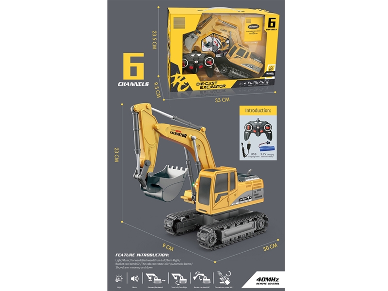 6-CHANNE R/C DIE-CAST CONSTRUCTION TRUCK - HP1252998