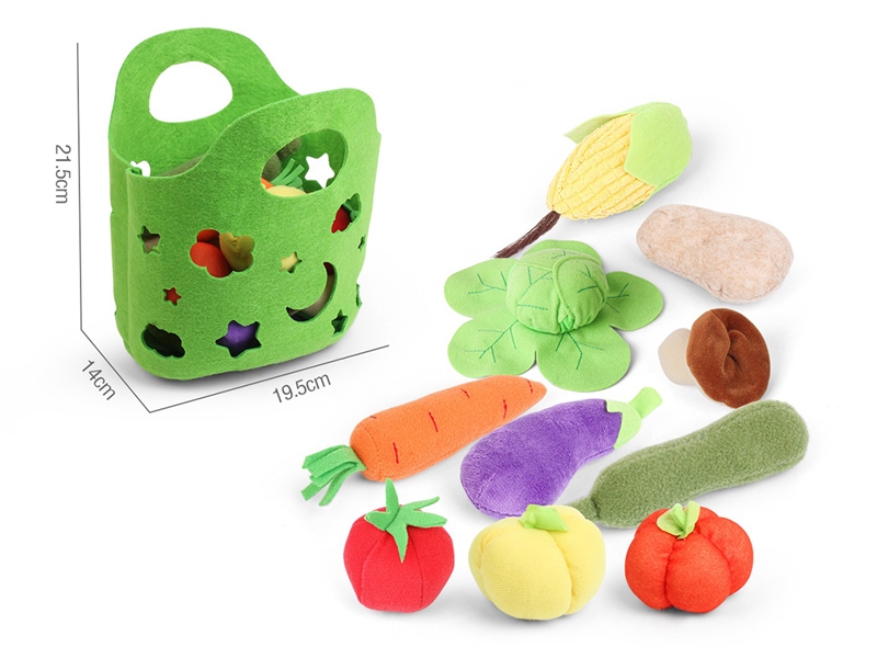 FABRIC FELT VEGETABLES SET 11PCS - HP1253007