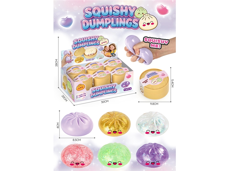 SQUISHY DUMPLINGS,12PCS/DISPLAY - HP1253124