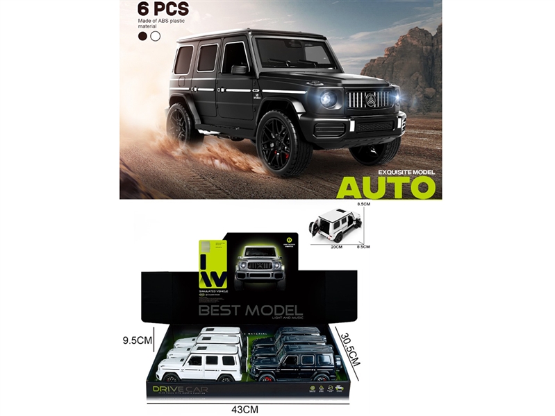 FRICTION CAR W/SOUND & LIGHT & OPEN DOOR , 6PCS/DISPLAY BOX - HP1253343