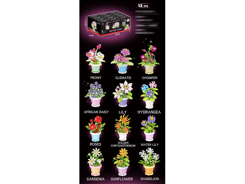 BUILDING BLOCK （135-281PCS),12PCS/DISPLAY - HP1254458