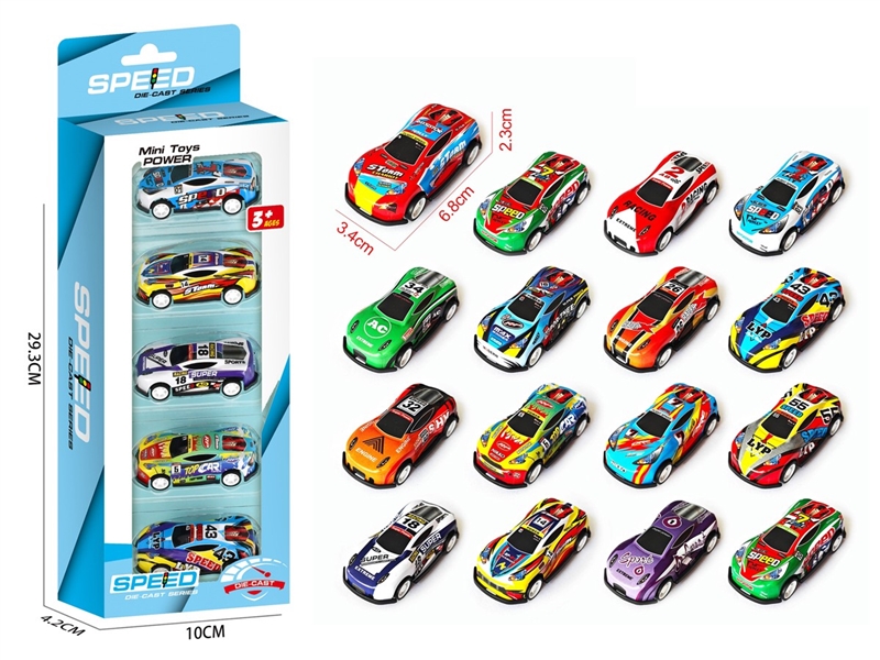 PULL BACK DIE-CAST CAR 5PCS - HP1255084