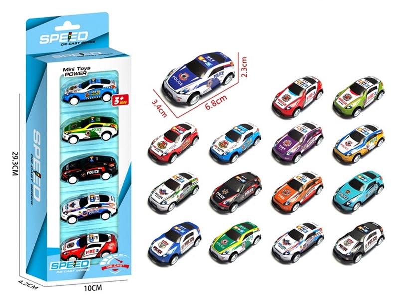 PULL BACK DIE-CAST CAR 5PCS - HP1255086