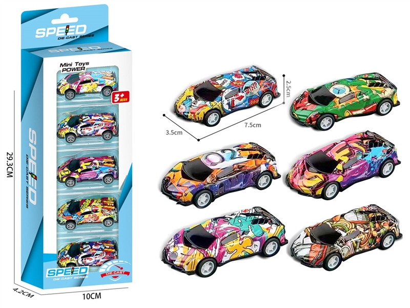 PULL BACK DIE-CAST CAR 5PCS - HP1255089