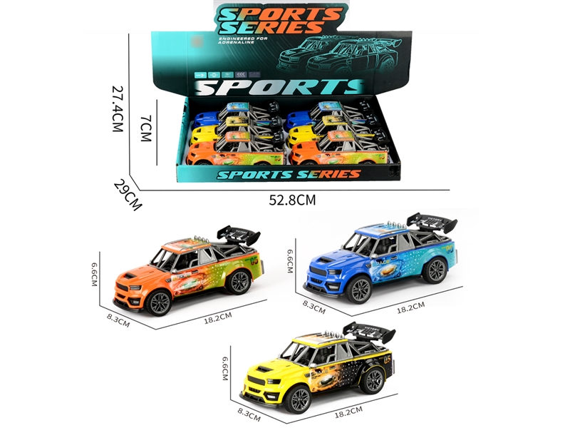FRICTION CAR,6PCS/DISPLAY BOX,3ASST - HP1255201