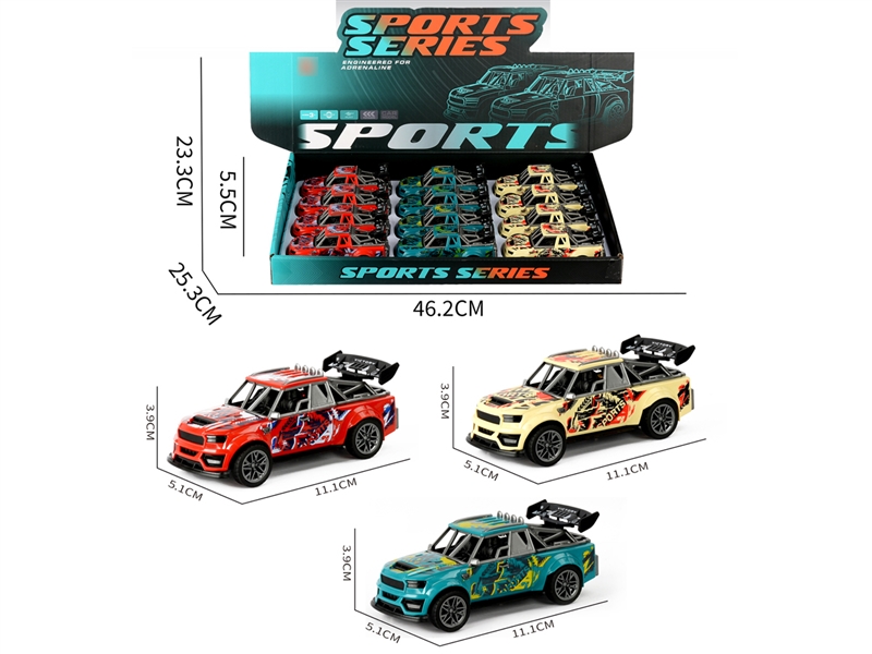 PULL BACK CAR,12PCS/DISPLAY BOX,3ASST - HP1255203