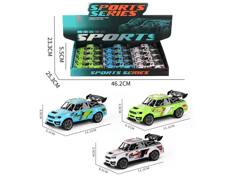 PULL BACK CAR,12PCS/DISPLAY BOX,3ASST - HP1255204