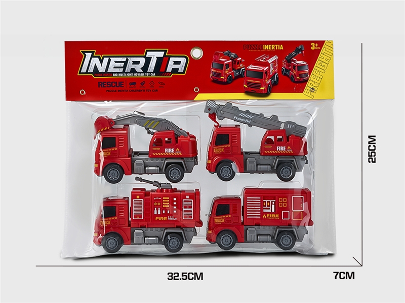 FRICTION FIRE TRUCK 4PCS - HP1255918