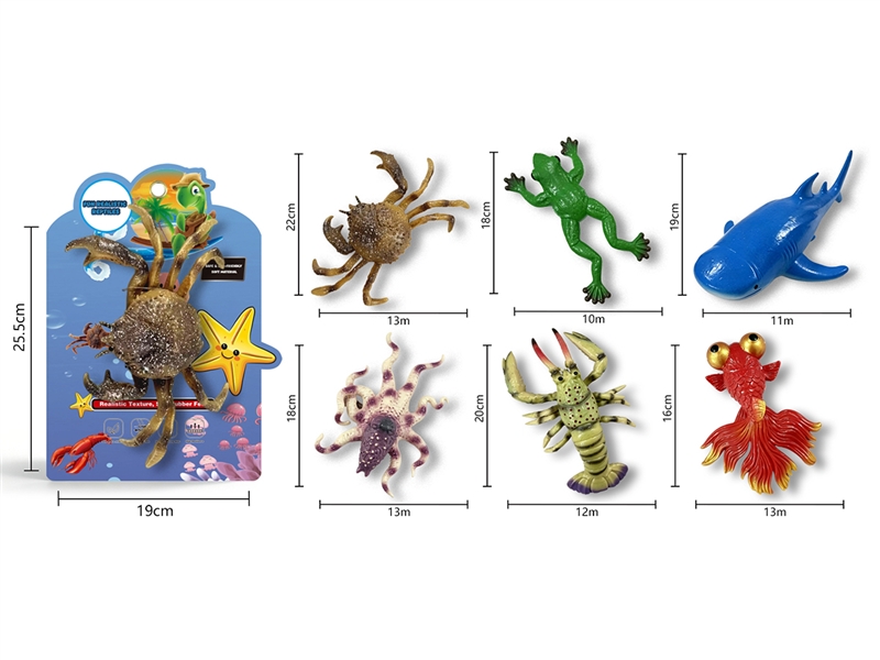 SOFT RUBBER OCEAN ANIMAL,6ASST - HP1256085