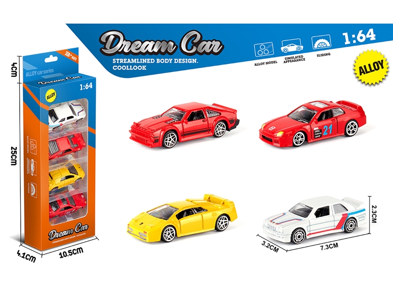 1:64 FREE WAY DIE-CAST CAR 4PCS - HP1257081