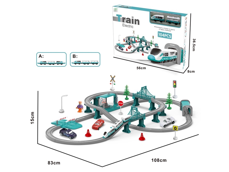 B/O TRACK TRAIN 104PCS - HP1257299