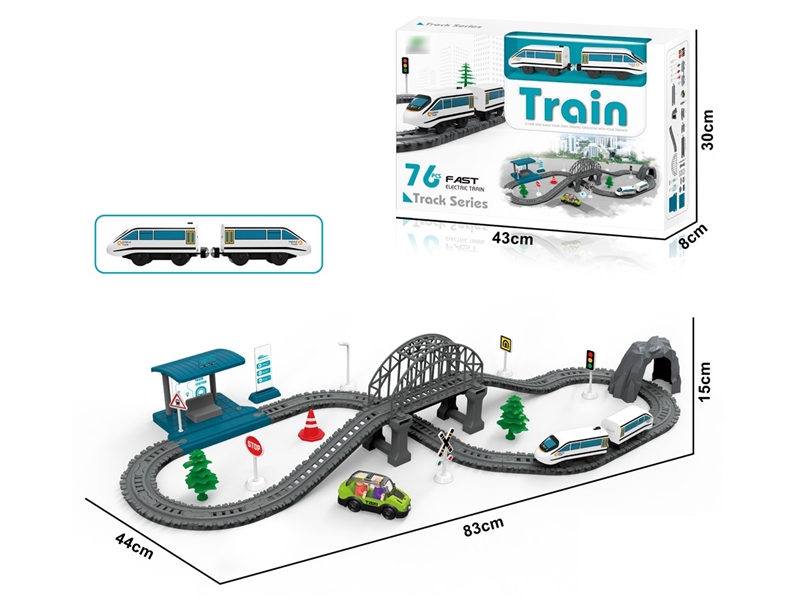 B/O TRACK TRAIN 76PCS W/LIGHT & SOUND - HP1257309