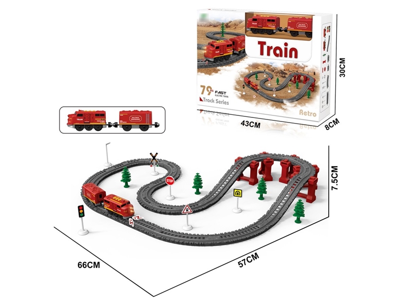 B/O TRACK TRAIN 79PCS W/LIGHT & SOUND - HP1257317