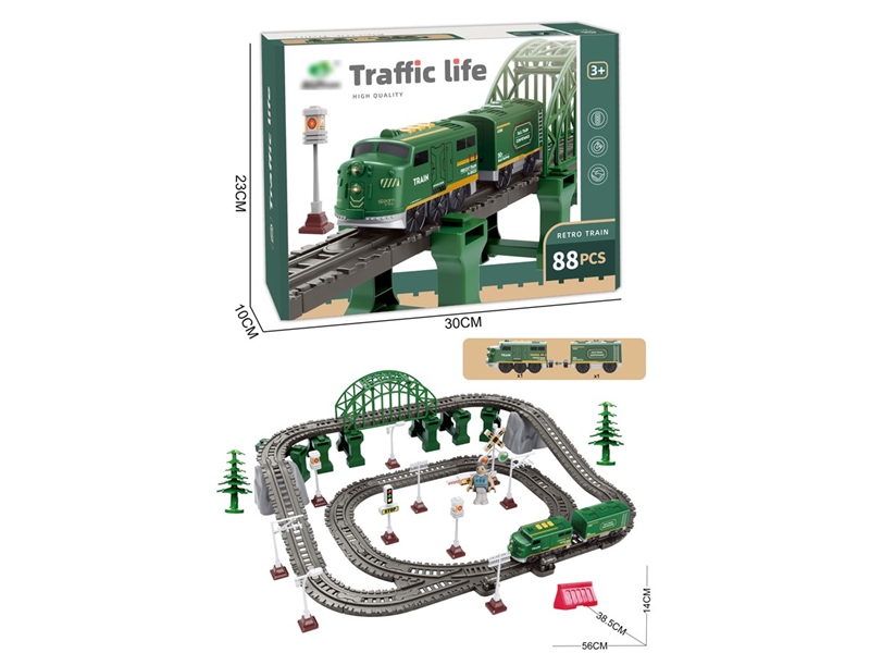 B/O TRACK TRAIN 88PCS W/LIGHT & SOUND - HP1257351