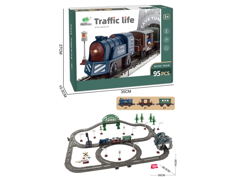 B/O TRACK TRAIN 95PCS W/LIGHT & SOUND - HP1257352