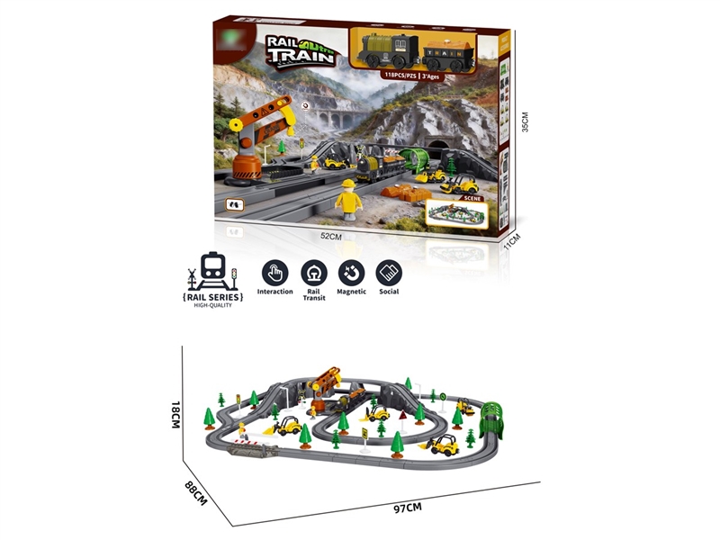B/O TRACK TRAIN 118PCS W/LIGHT & SOUND - HP1257399