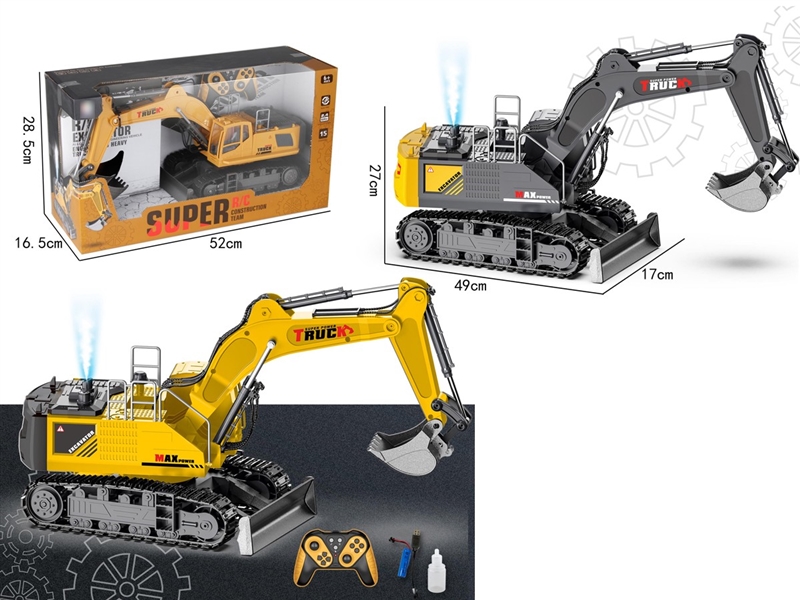 R/C 15-CHANNEL CONSTRUCTION TRUCK W/LIGHT & MUSIC & SPRAY（INCLUDED BATTERY）,2COLOURS - HP1257410