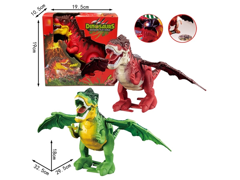 B/O DINOSAUR W/LIGHT & SOUND & PROJECTION(NOT INCLUDED BATTERY),2COLOURS - HP1258010