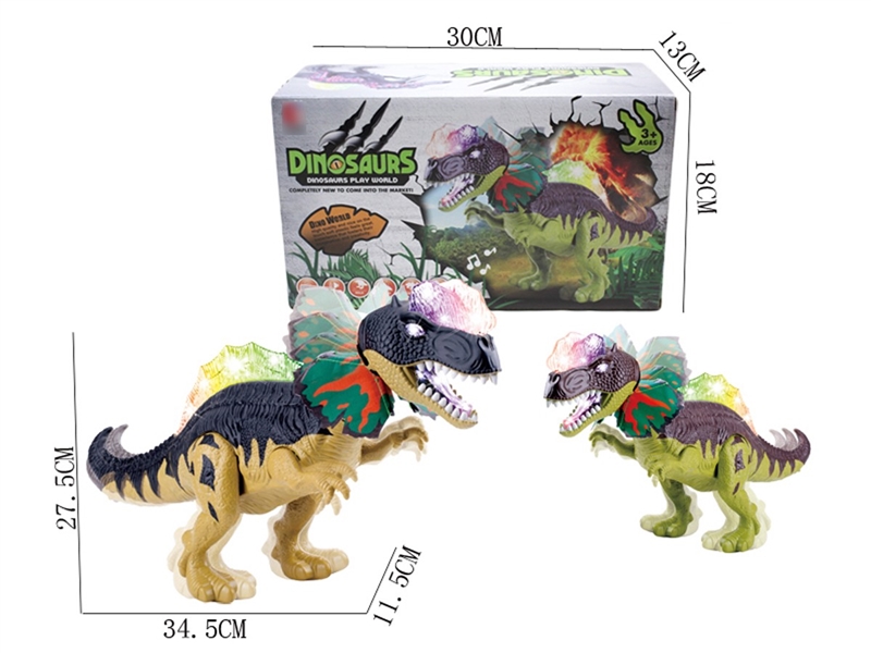 B/O DINOSAUR W/LIGHT & SOUND(NOT INCLUDED BATTERY),2COLOURS - HP1258015