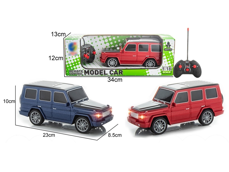1:18 4-CHANNEL R/C CAR W/LIGHT(NOT INCLUDED BATTERY),2COLOURS - HP1258132