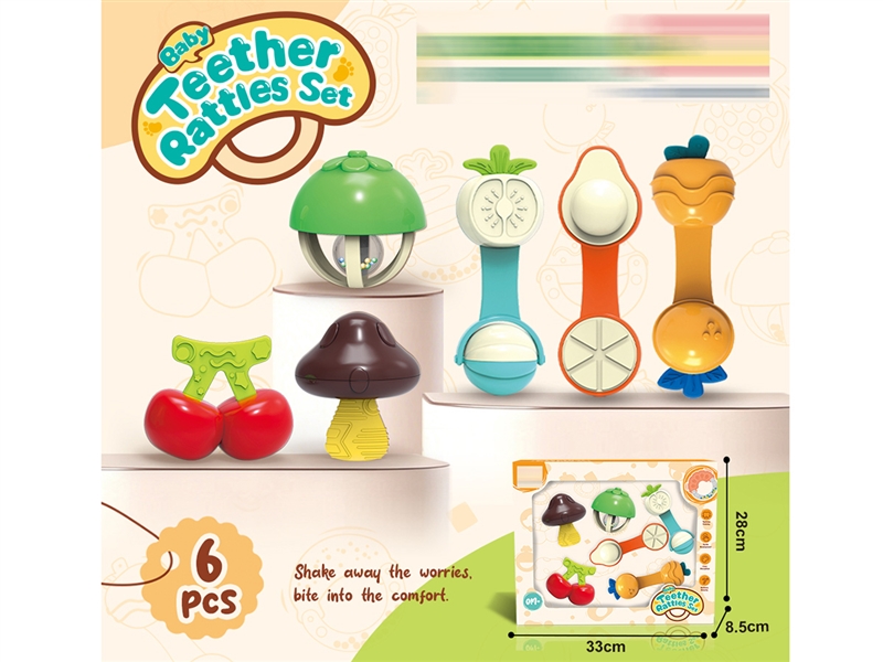 BABY TEETHER RATTLE 6PCS - HP1258534