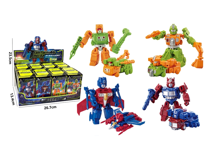 DEFORMATION ROBOTS，8PCS/DISPLAY BOX,4ASST - HP1259117