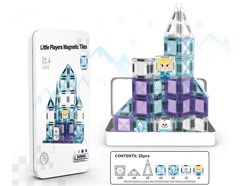 3.75CM MAGNETIC BUILDING TILES 32PCS - HP1259583