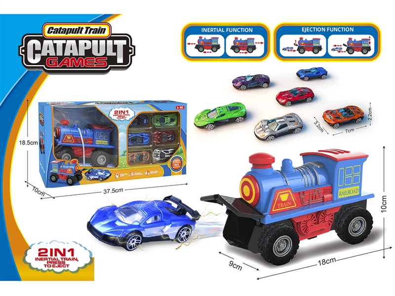 2 IN 1 CATAPULT TRAIN W/FREE WAY DIE-CAST CAR 6CS - HP1259701