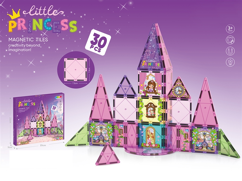 7.5CM MAGNETIC BUILDING TILES 30PCS - HP1259879