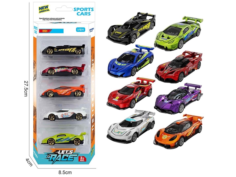1:64 FREE WAY DIE-CAST CAR 5PCS，6ASST - HP1260257
