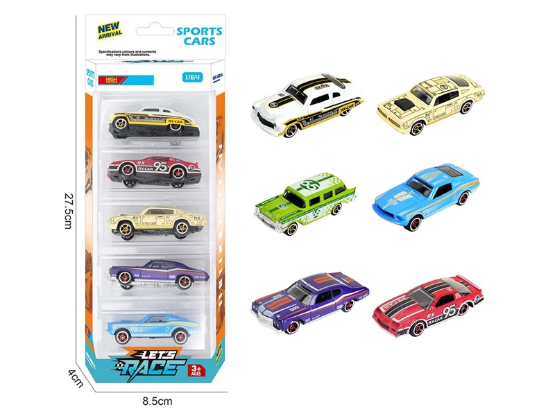 6款1:64合金车5只装 - HP1260263