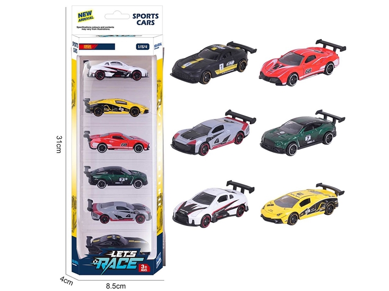 6款1:64合金车6只装 - HP1260282