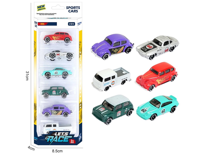 6款1:64合金车6只装 - HP1260293