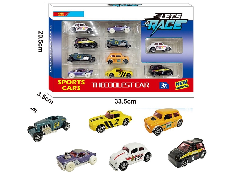 1:64 FREE WAY DIE-CAST CAR 10PCS，6ASST - HP1260303