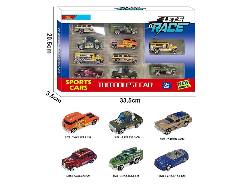 1:64 FREE WAY DIE-CAST CAR 10PCS，6ASST - HP1260311