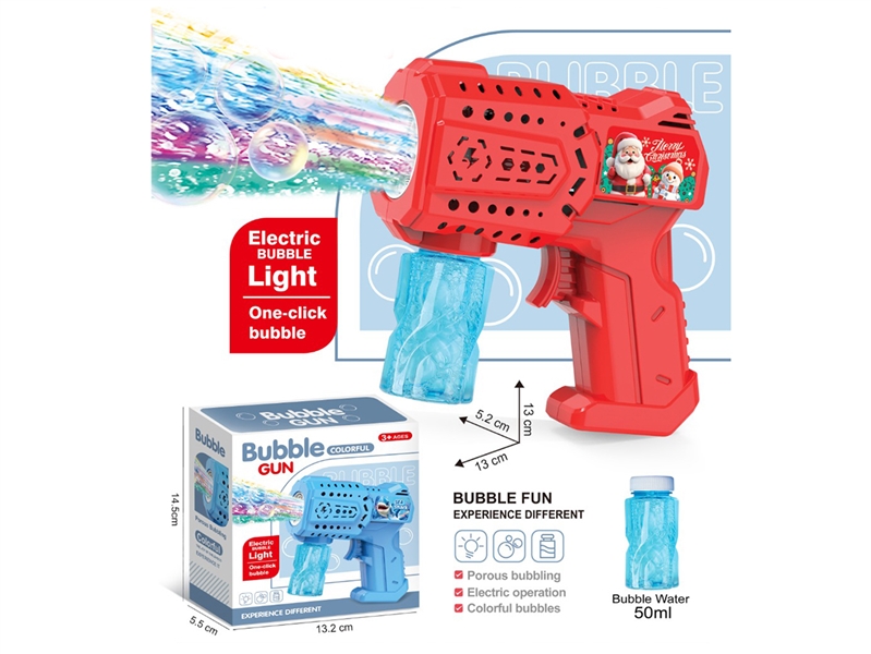 B/O BUBBLE GUN W/LIGHT,50ML（NOT INCLUDE BATTERY) - HP1260504