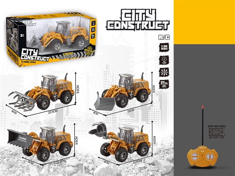 1:30 4-CHANNE R/C  CONSTRUCTION TRUCK  W/LIGHT( INCLUDED BATTERY ) - HP1260522