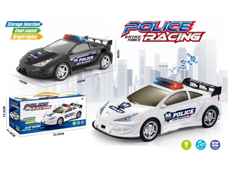 FREE WAY STORAGE POLICE CAR W/LIGHT & MUSIC，2COLOURS - HP1260612