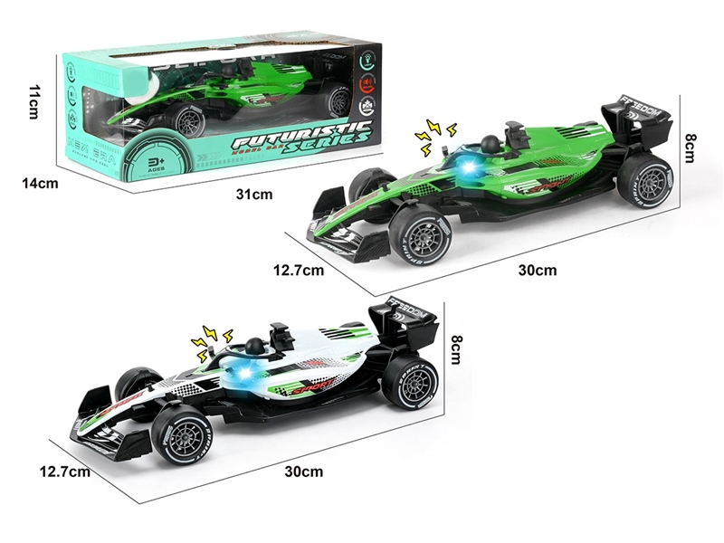 1：18 FRICTION FORMULA CAR，W/LIGHT & SOUND (INCLUDED BATTERY, 2COLORS) - HP1260934