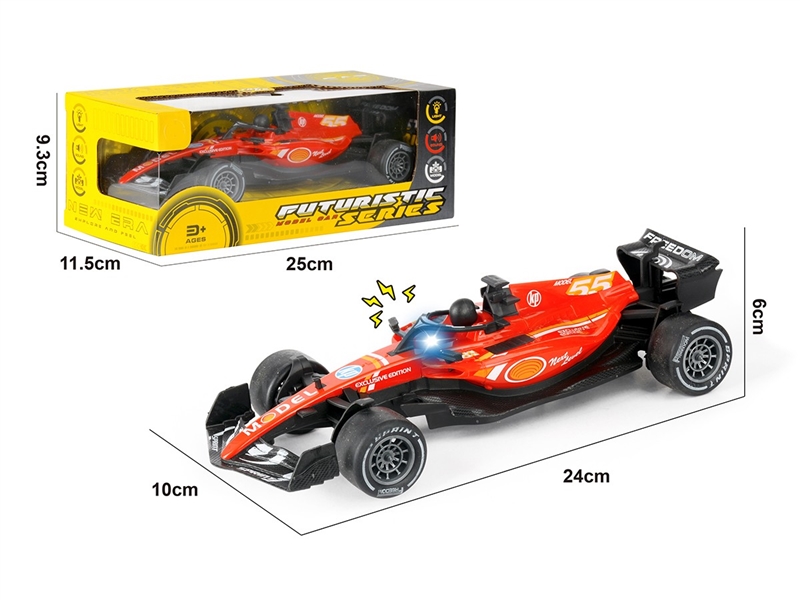 1：20 FRICTION FORMULA CAR，W/LIGHT & SOUND (INCLUDED BATTERY) - HP1261037