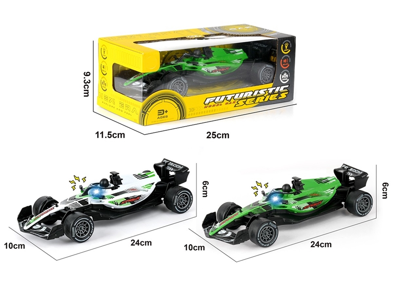 1：20 FRICTION FORMULA CAR，W/LIGHT & SOUND (INCLUDED BATTERY, 2COLORS) - HP1261042