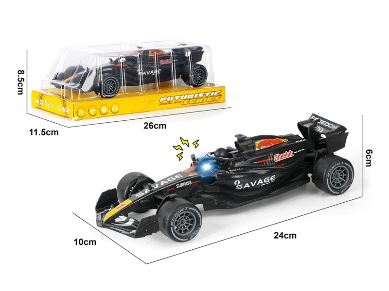 1：20 FRICTION FORMULA CAR，W/LIGHT & SOUND (INCLUDED BATTERY) - HP1261052