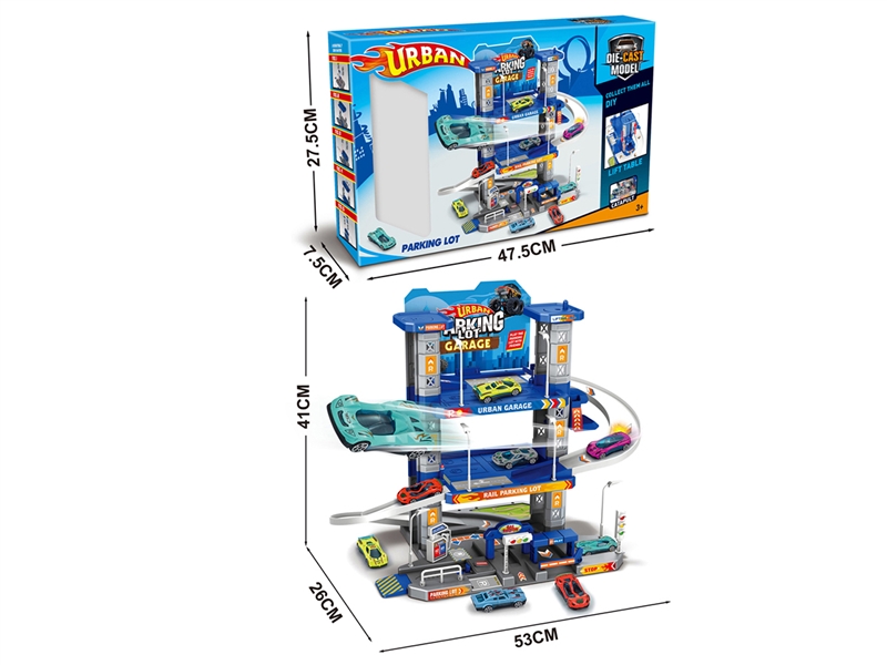 PARKING LOT SET W/DIE-CAST CAR 4PCS - HP1261208
